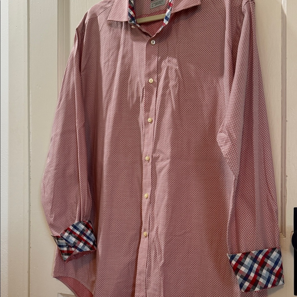 Thomas Dean Red Dress Shirt